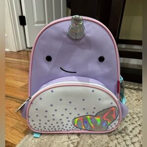 Skip Hop Lavender Narwhal Toddler Backpack